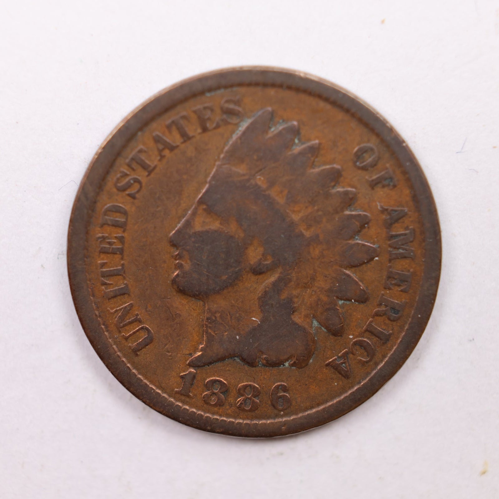 1886 Indian Head Cent, Var-2, Good Circulated, Affordable Coin, Store #CT1209.