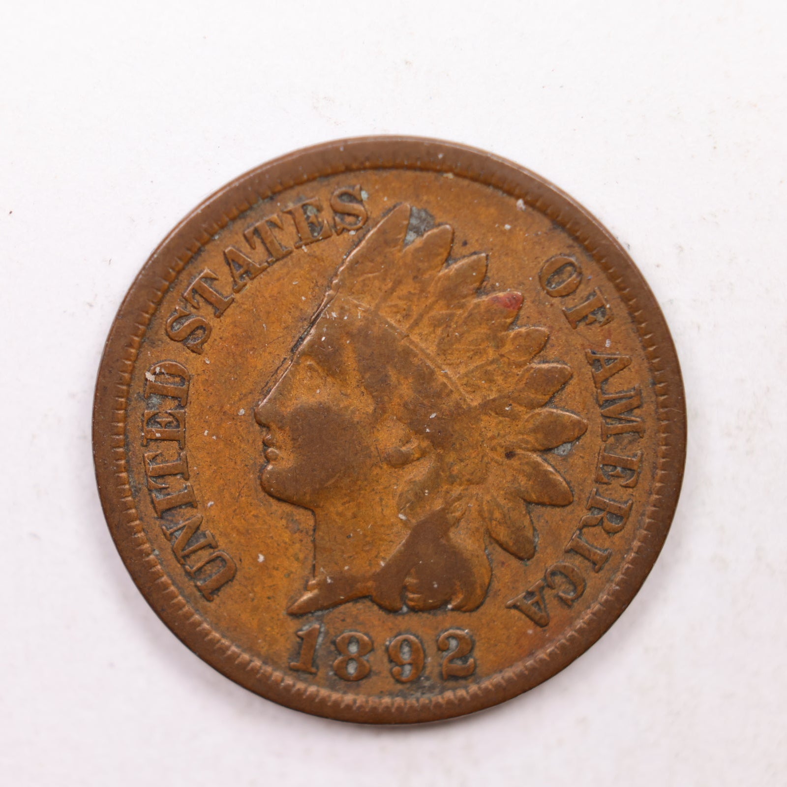 1892  Indian Head Cent, Fine Circulated, Affordable Coin, Store #CT1224.