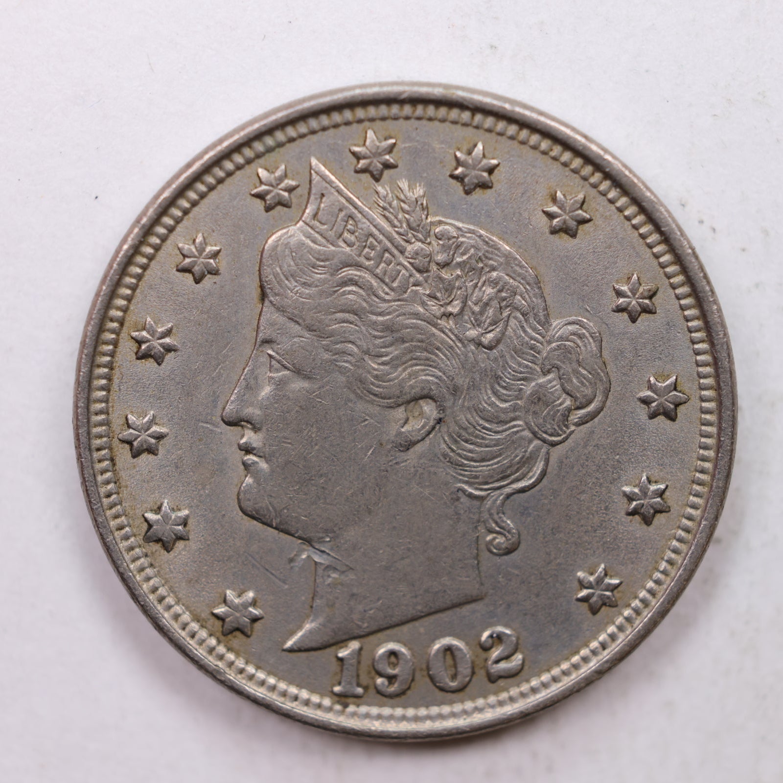 1902 Liberty Nickel, Uncirculated Collectible Coin. Mint State, Store #NL668.