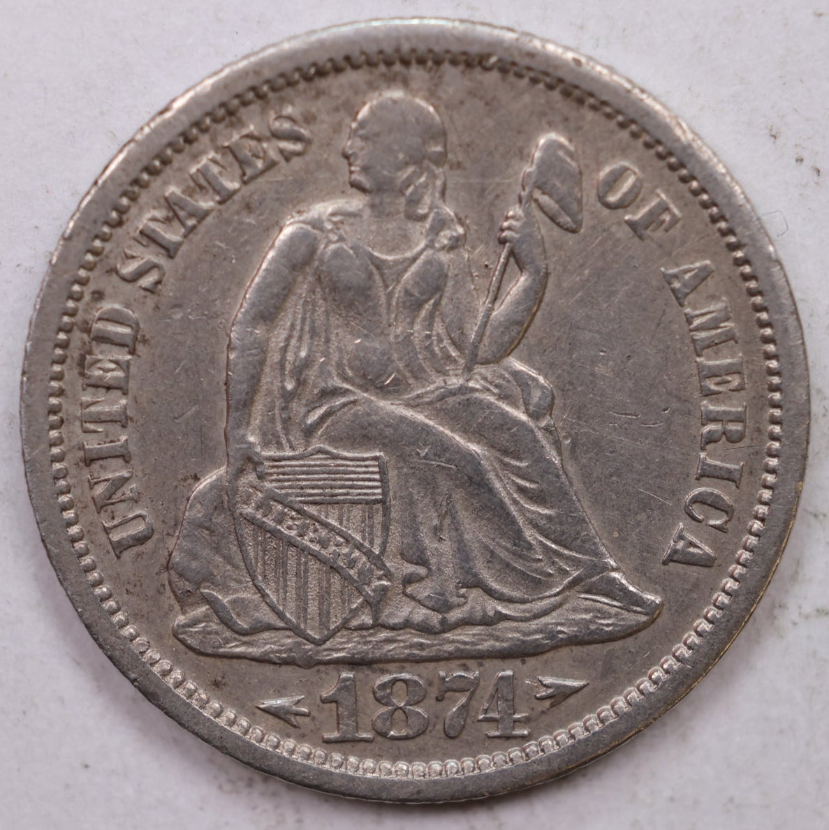 1847-S Seated Liberty Dime, Extra Fine Circulated Coin, Store #DE0842.
