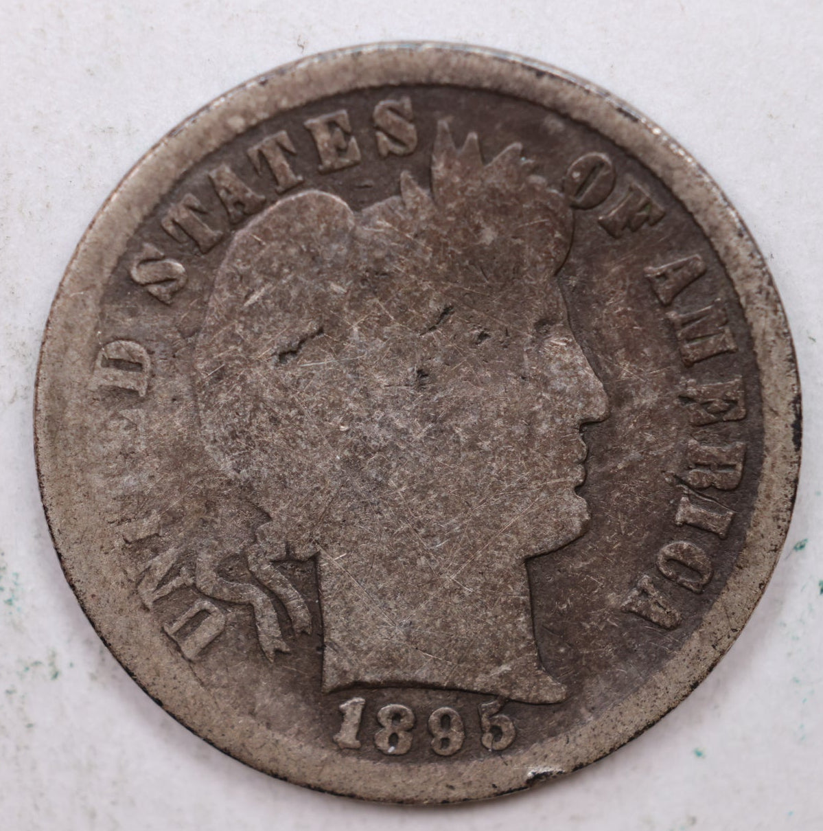 1895-S Barber Silver Dime., Good Circulated Coin, Store Sale #DE0845.
