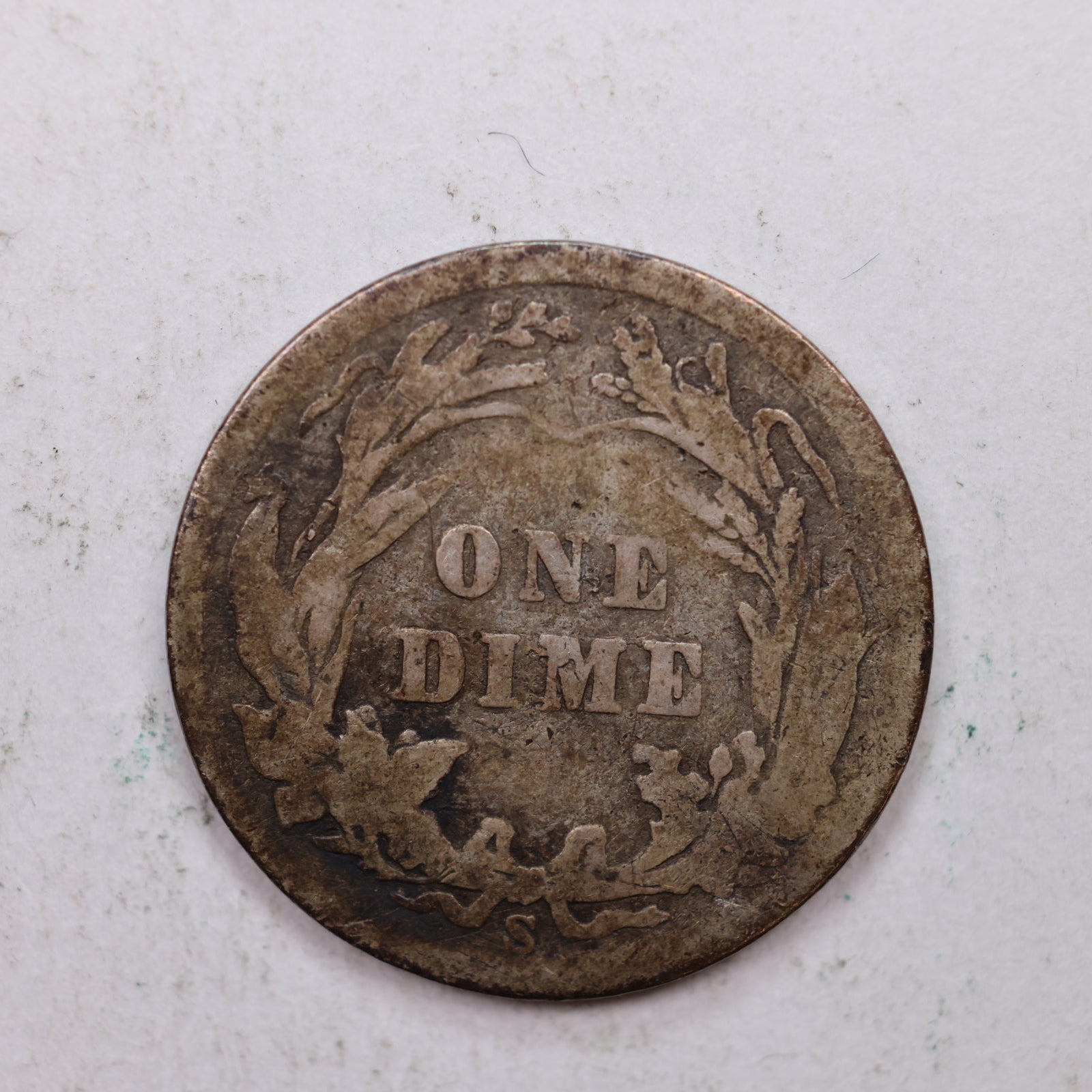 1903-S Barber Silver Dime., About Good Circulated Coin, Store Sale #DE0849.