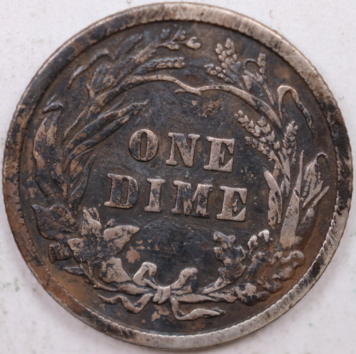 1907 Barber Dime, Fine+ Circulated Coin, Store #DE0850