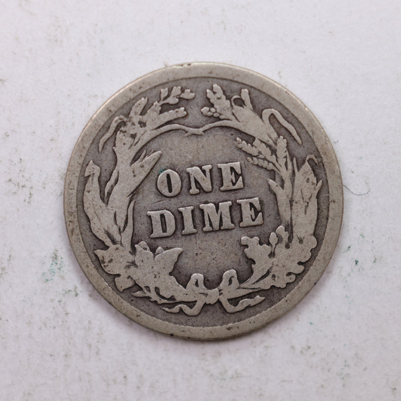 1908 Barber Silver Dime., Good Circulated Coin, Store Sale #DE0852.
