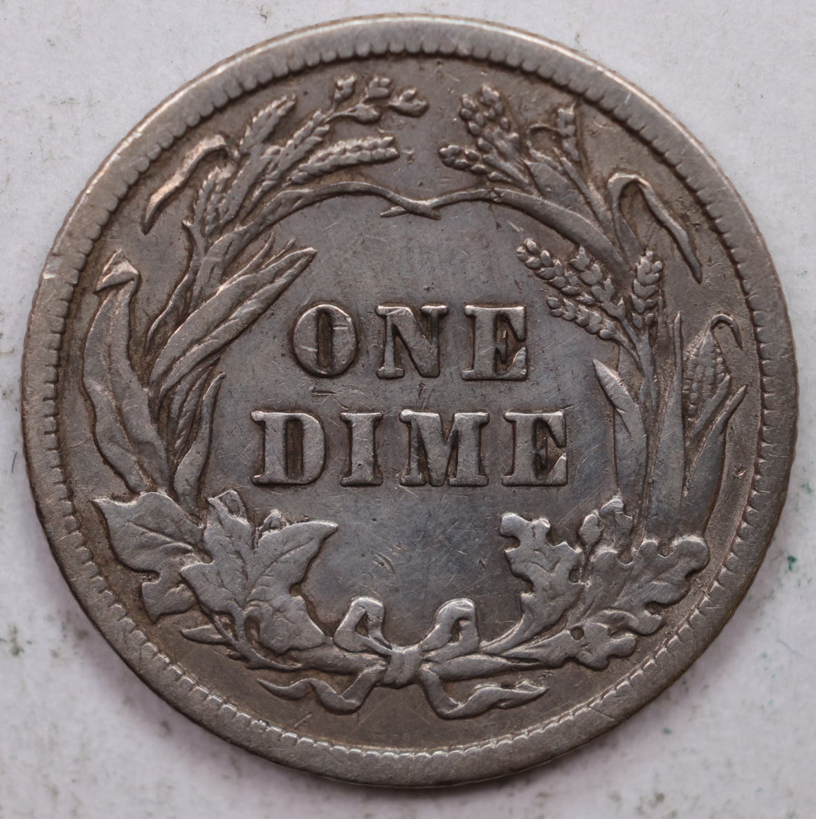 1910 Barber Silver Dime., Very Good Circulated Coin, Store Sale #DE0859.