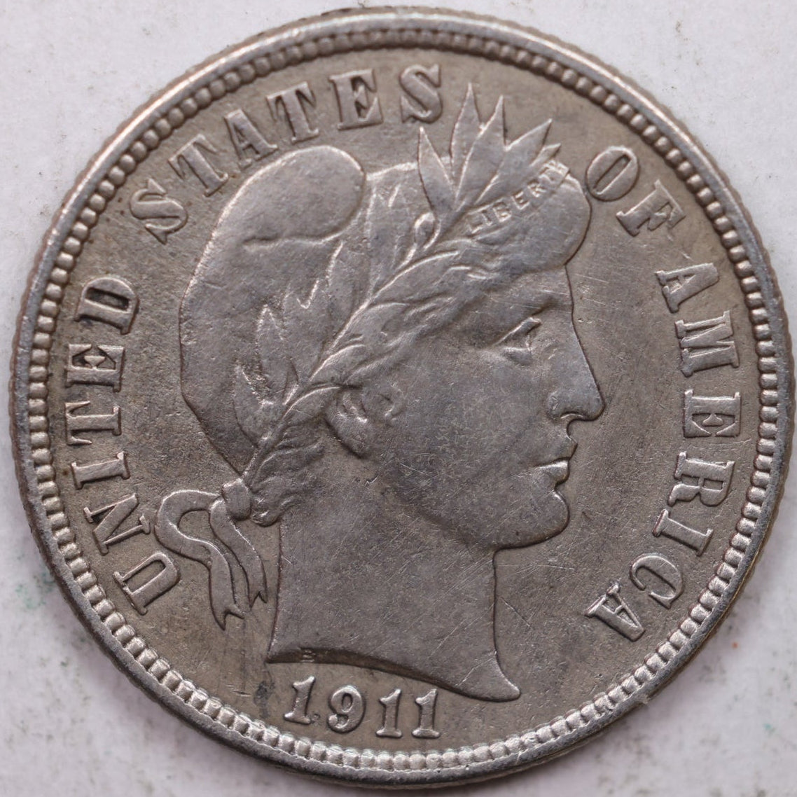 1911-D Barber Dime, Extra Fine Circulated Coin, Store #DE0863