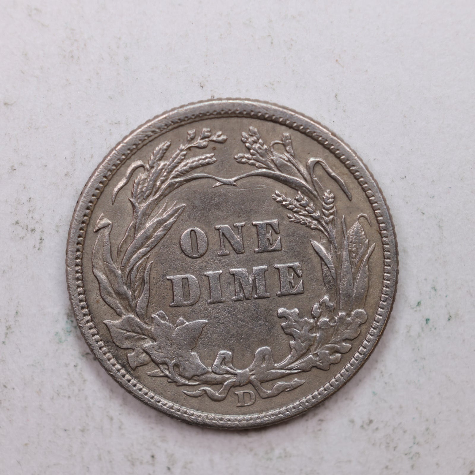 1911-D Barber Silver Dime., Extra Fine Circulated Coin, Store Sale #DE0863.