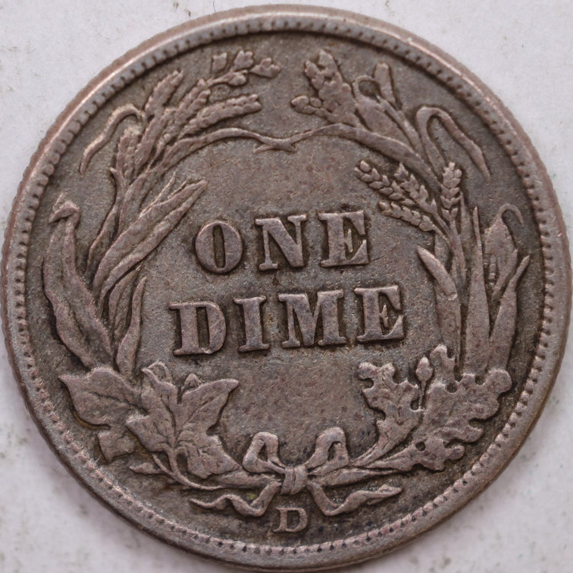 1912-D Barber Dime, Very Fine+ Circulated Coin, Store #DE0868