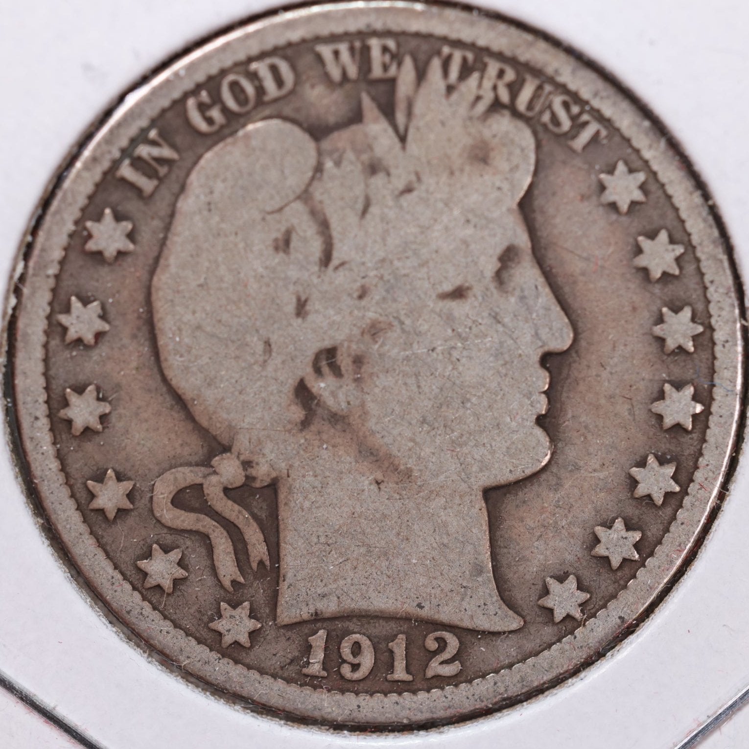 1912-D Barber Half Dollar, Good Circulated Coin, Store #HR0995