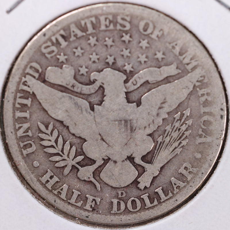 1912-D Barber Half Dollar, Good Circulated Coin, Store