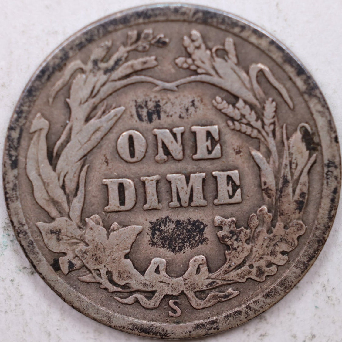 1913-S Barber Dime, Good+ Circulated Coin, Store #DE0874