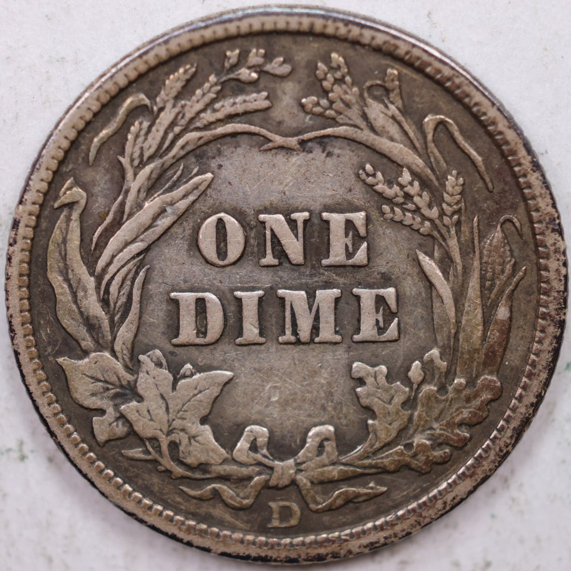 1914-D Barber Dime, Very Fine+ Circulated Coin, Store #DE0877