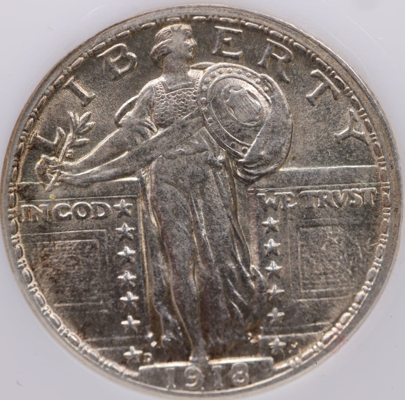 1918-D Standing Liberty Silver Quarter., Affordable Collectible Coin Sale