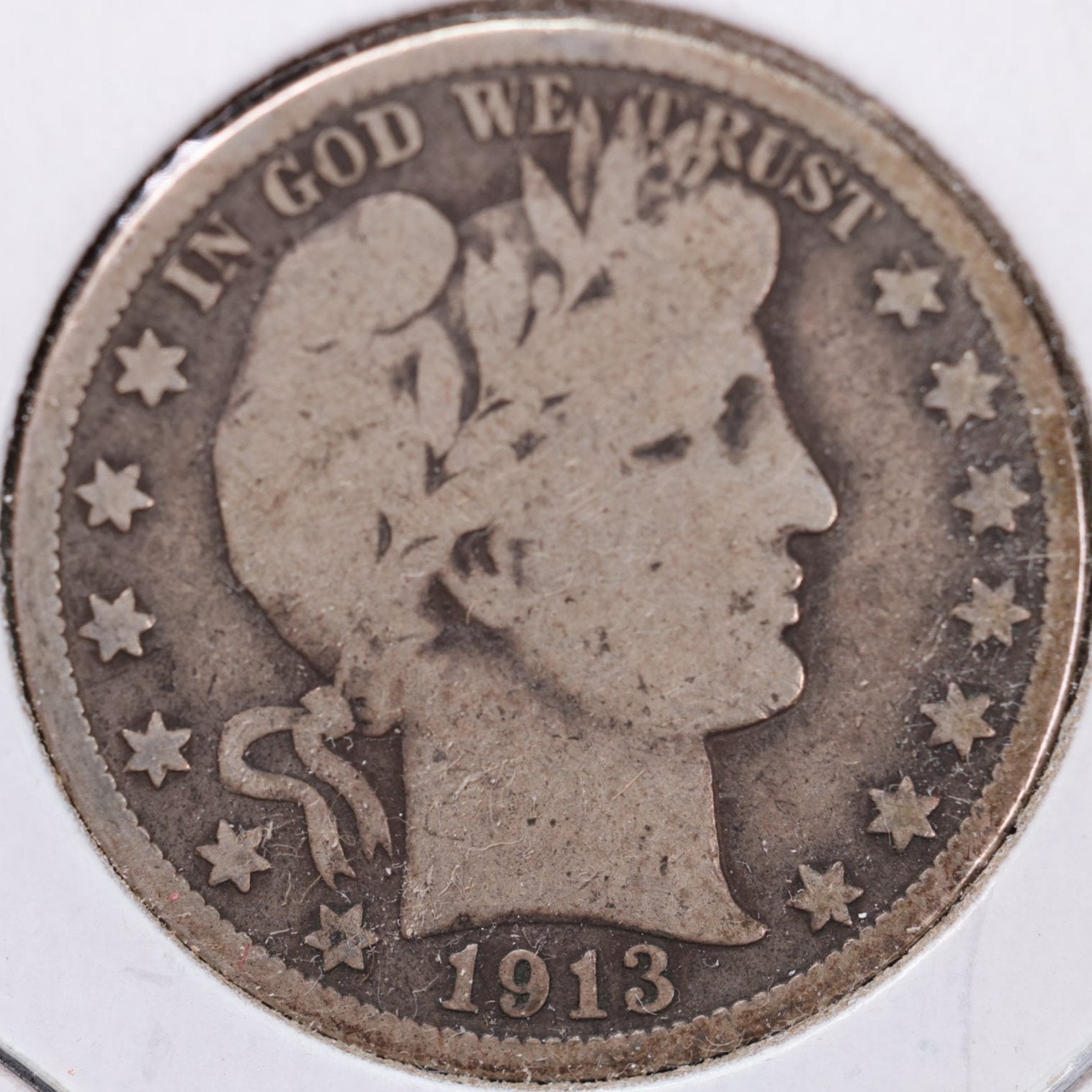 1913 Barber Half Dollar, Very Good Circulated Coin, Store #HR1009