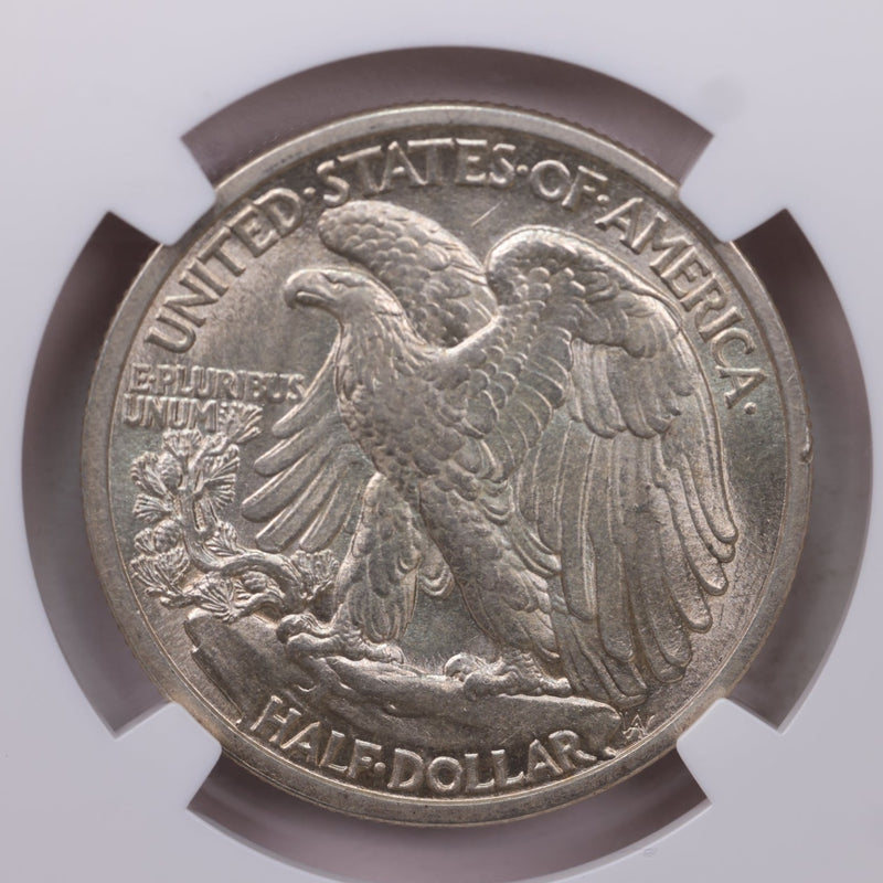 1916-D Walking Liberty Silver Half Dollar., NGC MS-61.,  Affordable Collectible Coin Sale