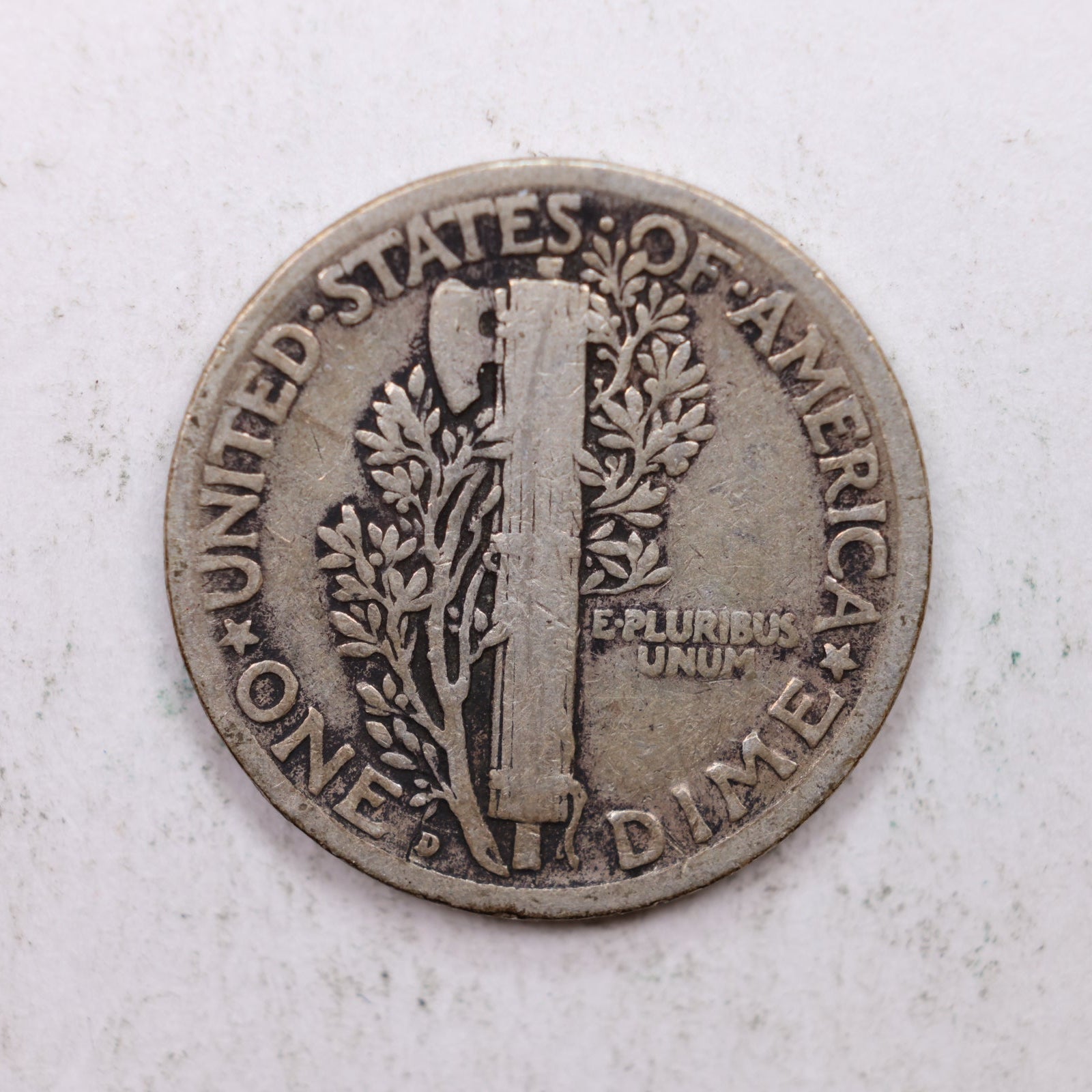 1919-D Mercury Silver Dime, Very Good Circulated Coin. Store Sale #DE0902.