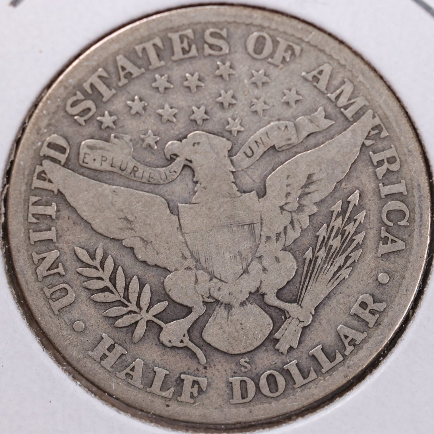 1913-S Barber Half Dollar, Good+ Circulated Coin, Store #HR1012