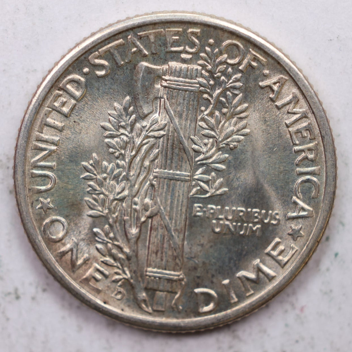 1939-D Mercury Silver Dime, Mint State Uncirculated Coin. Store Sale #DE0911.