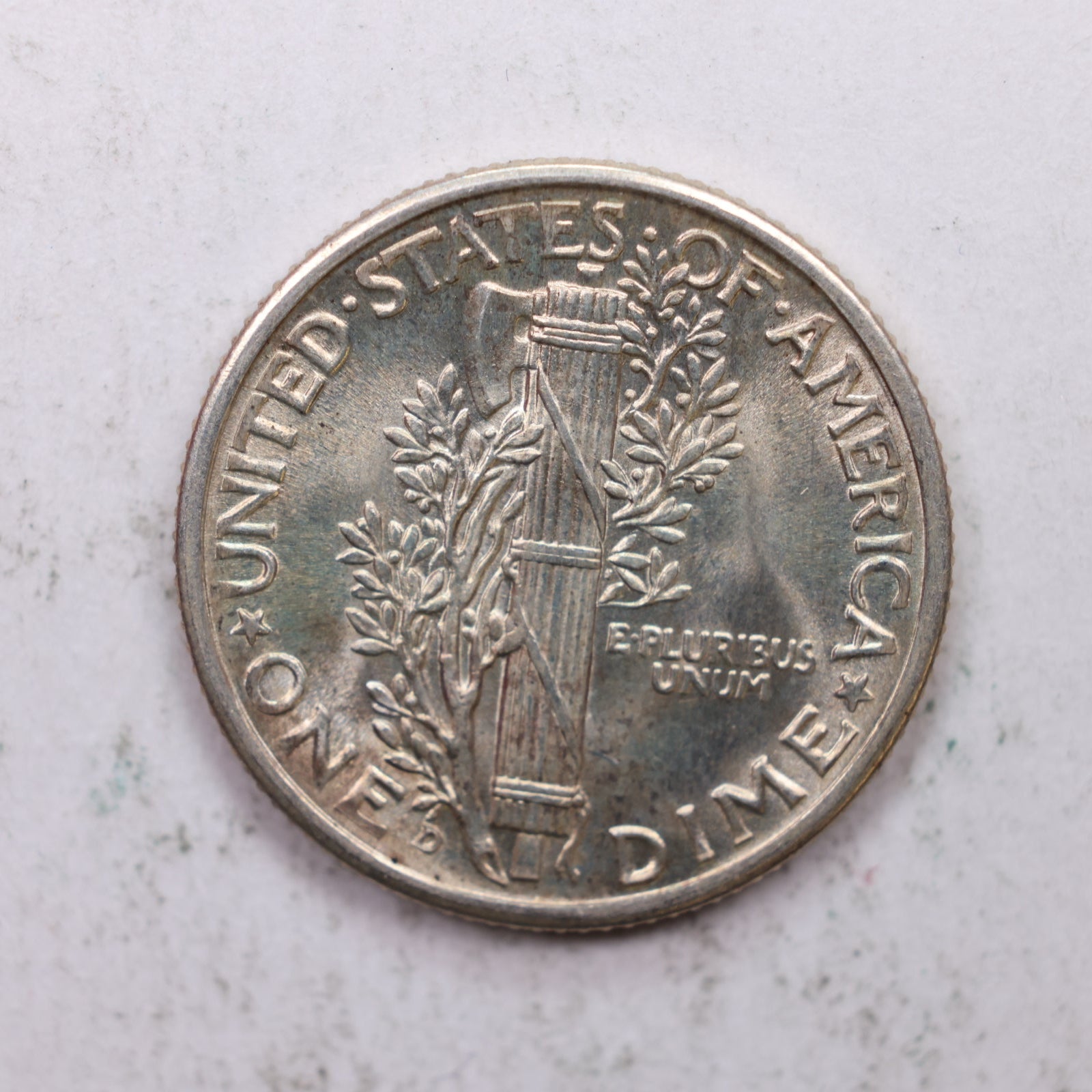 1939-D Mercury Silver Dime, Mint State Uncirculated Coin. Store Sale #DE0911.