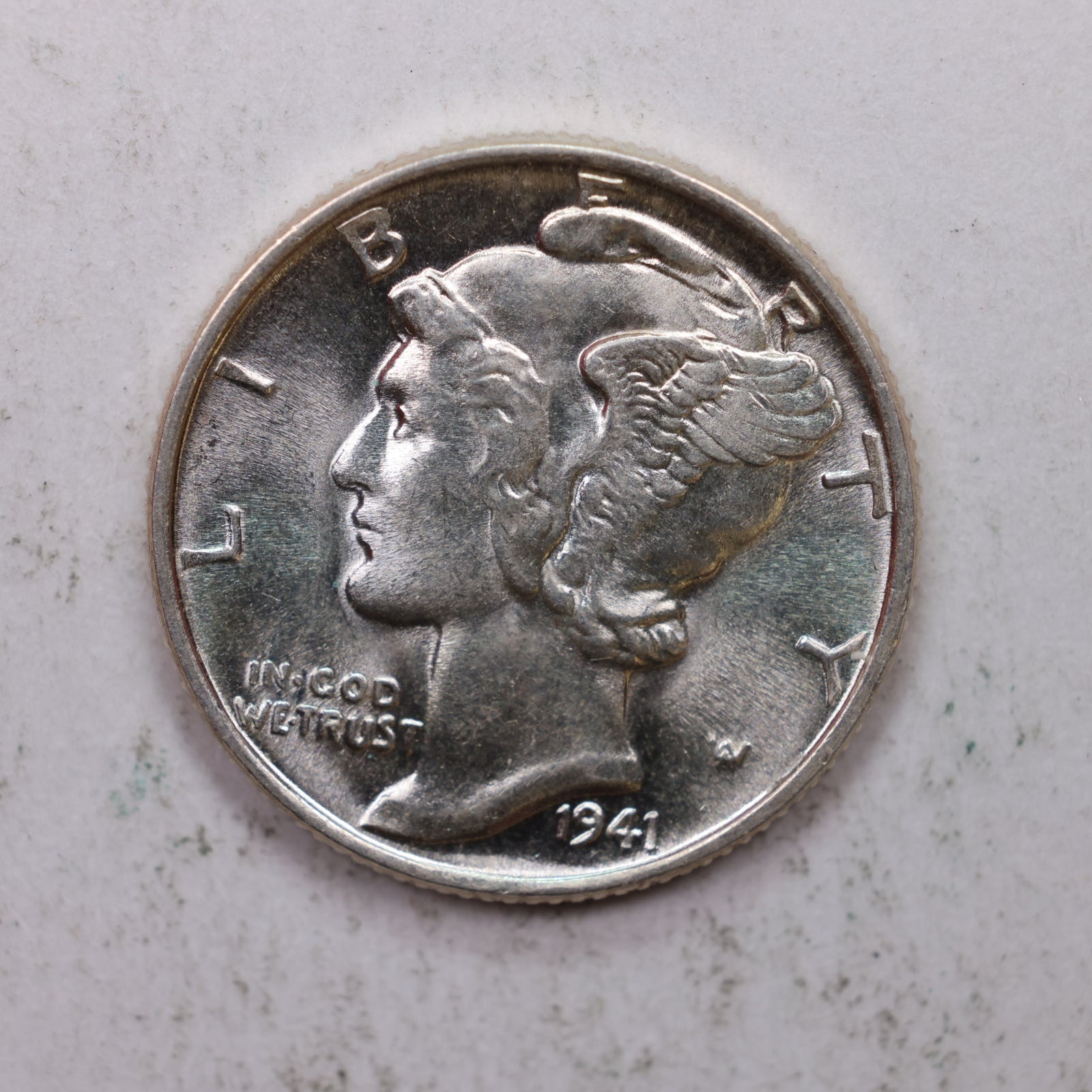 1941-D Mercury Silver Dime, Mint State Uncirculated Coin. Store Sale #DE0913.