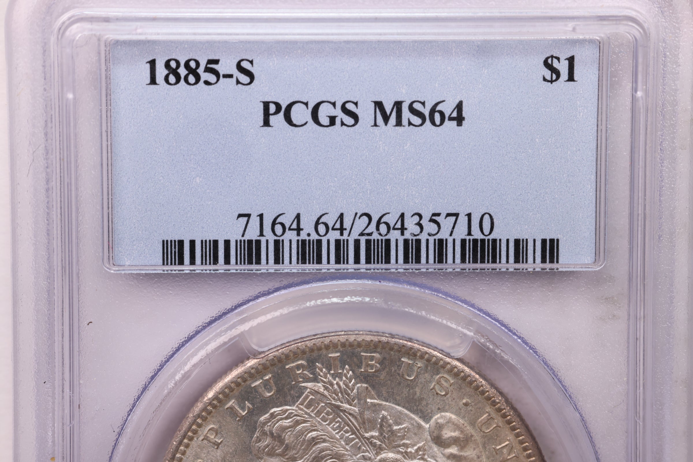 1885-S Morgan Silver Dollar., PCGS MS64., Affordable Collectible Coin Store Sale #18215