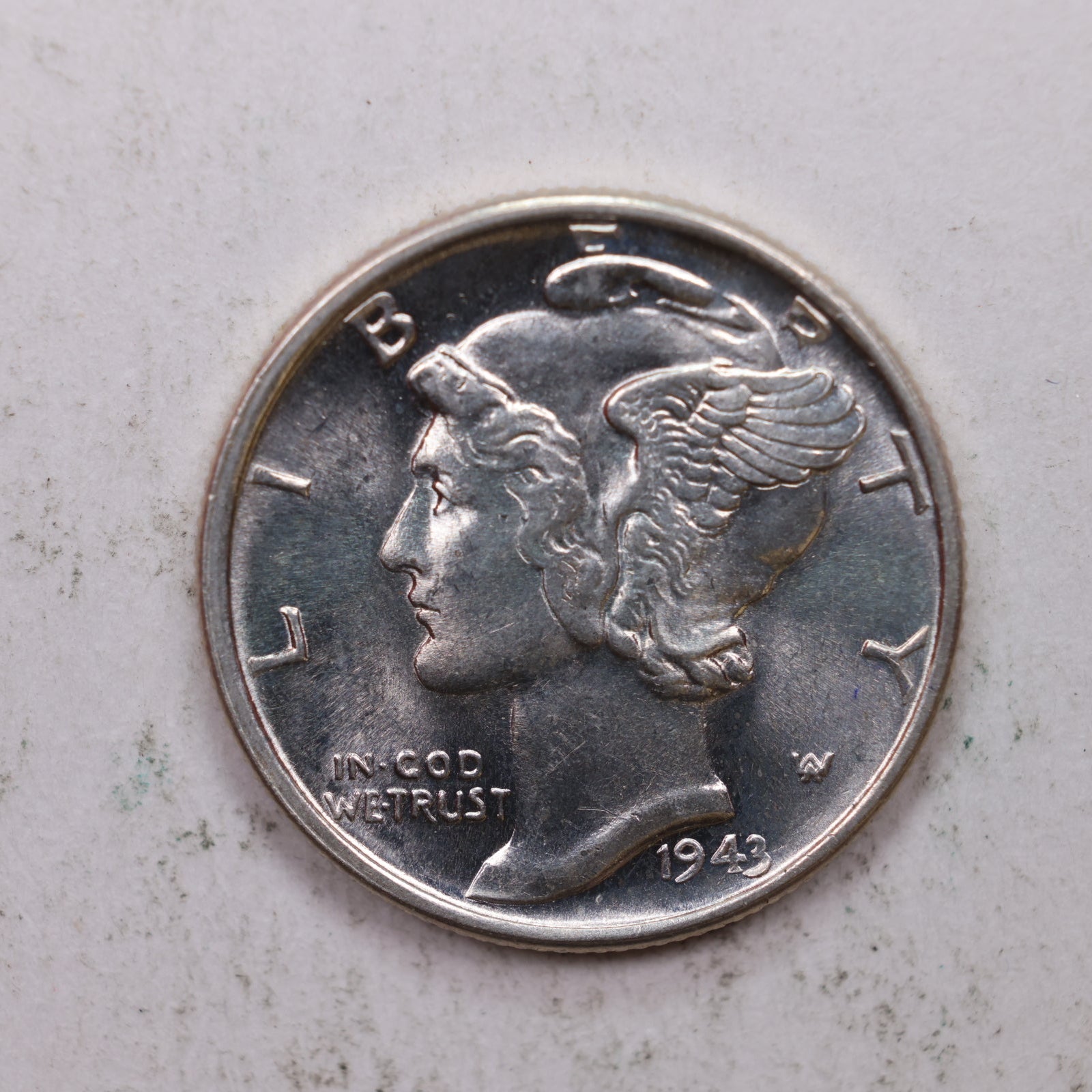 1943 Mercury Silver Dime, Mint State Uncirculated Coin. Store Sale #DE0916.