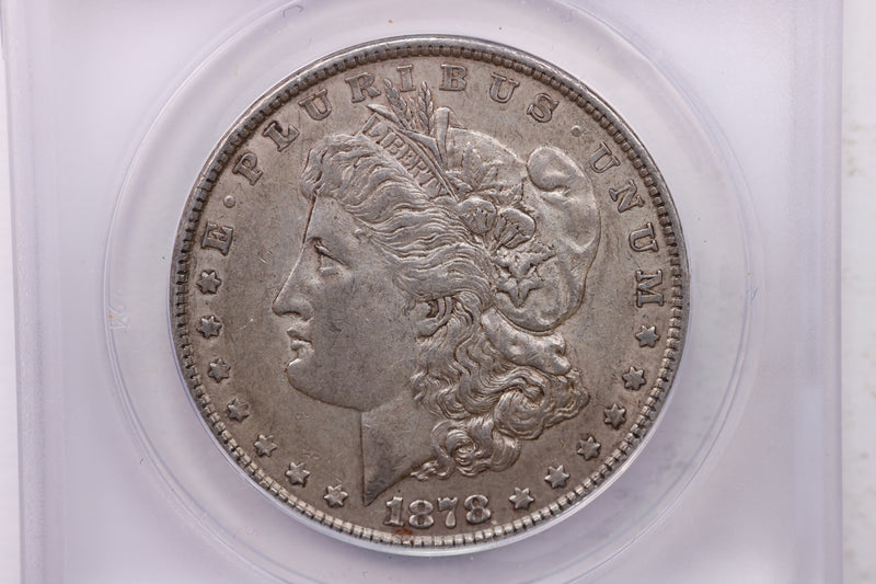 1878 Morgan Silver Dollar., ANACS AU53., Reverse 1879., Store Sale