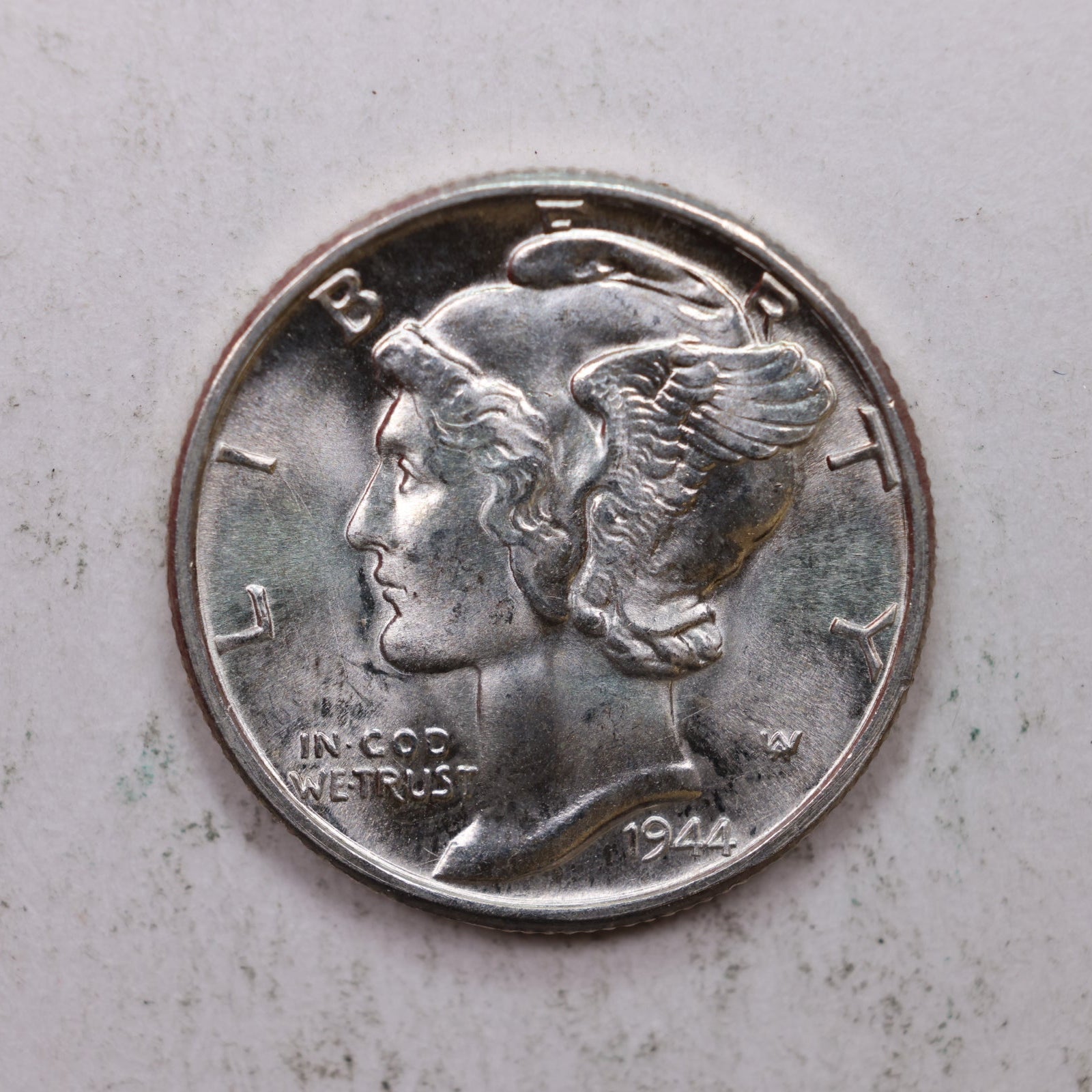 1944 Mercury Silver Dime, Mint State Uncirculated Coin. Store Sale #DE0918.