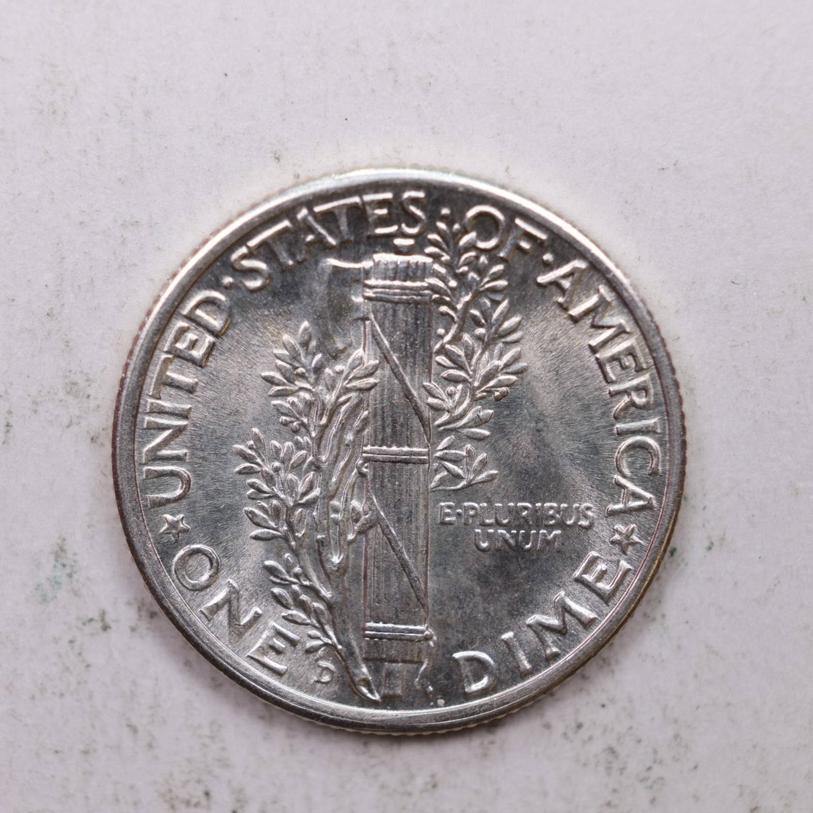 1944-D Mercury Silver Dime, Mint State Uncirculated Coin. Store Sale #DE0919.