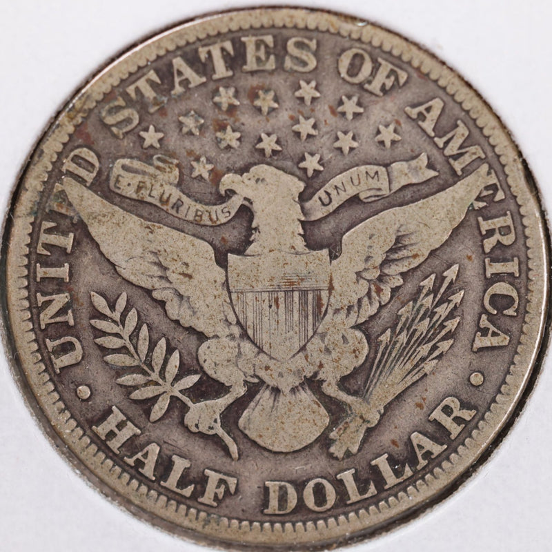 1915 Barber Half Dollar, Very Good Circulated Coin, Store