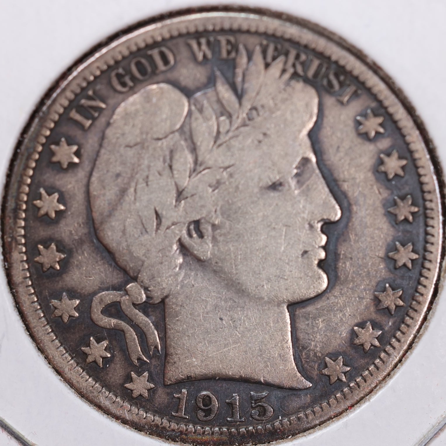 1915-D Barber Half Dollar, Fine Circulated Coin, Store #HR1029