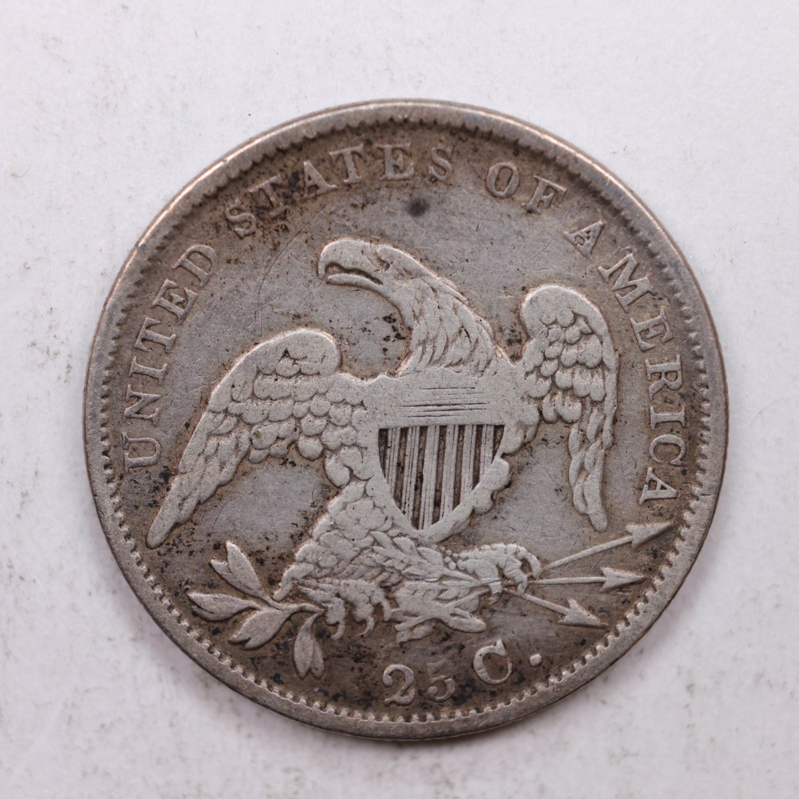 1832 Cap Bust Silver Quarter., Very Fine Circulated Collectible Coin., Store#QR1251.