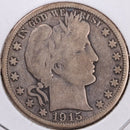 1915-D Barber Half Dollar, Very Good Circulated Coin, Store