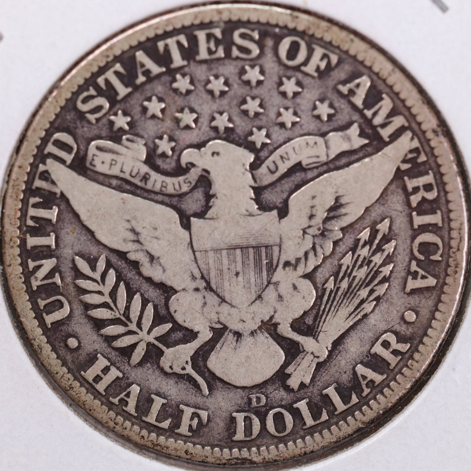 1915-D Barber Half Dollar, Very Good Circulated Coin, Store #HR1033