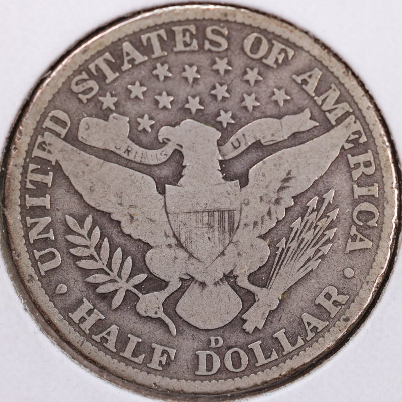 1915-D Barber Half Dollar, Good Circulated Coin, Store
