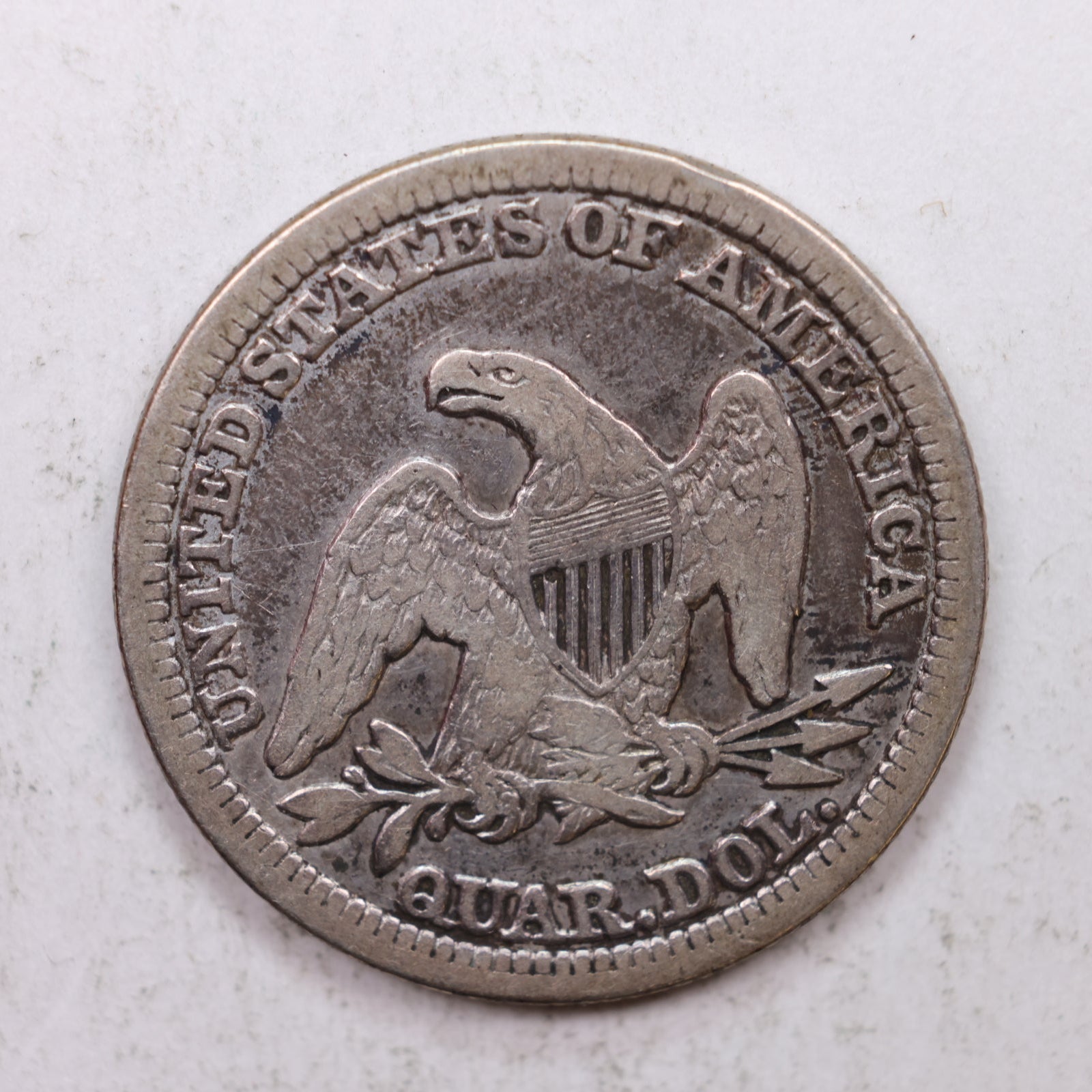 1848/48 Seated Liberty Quarter, Very Fine Circulated Collectible Coin, Store #QR1256.