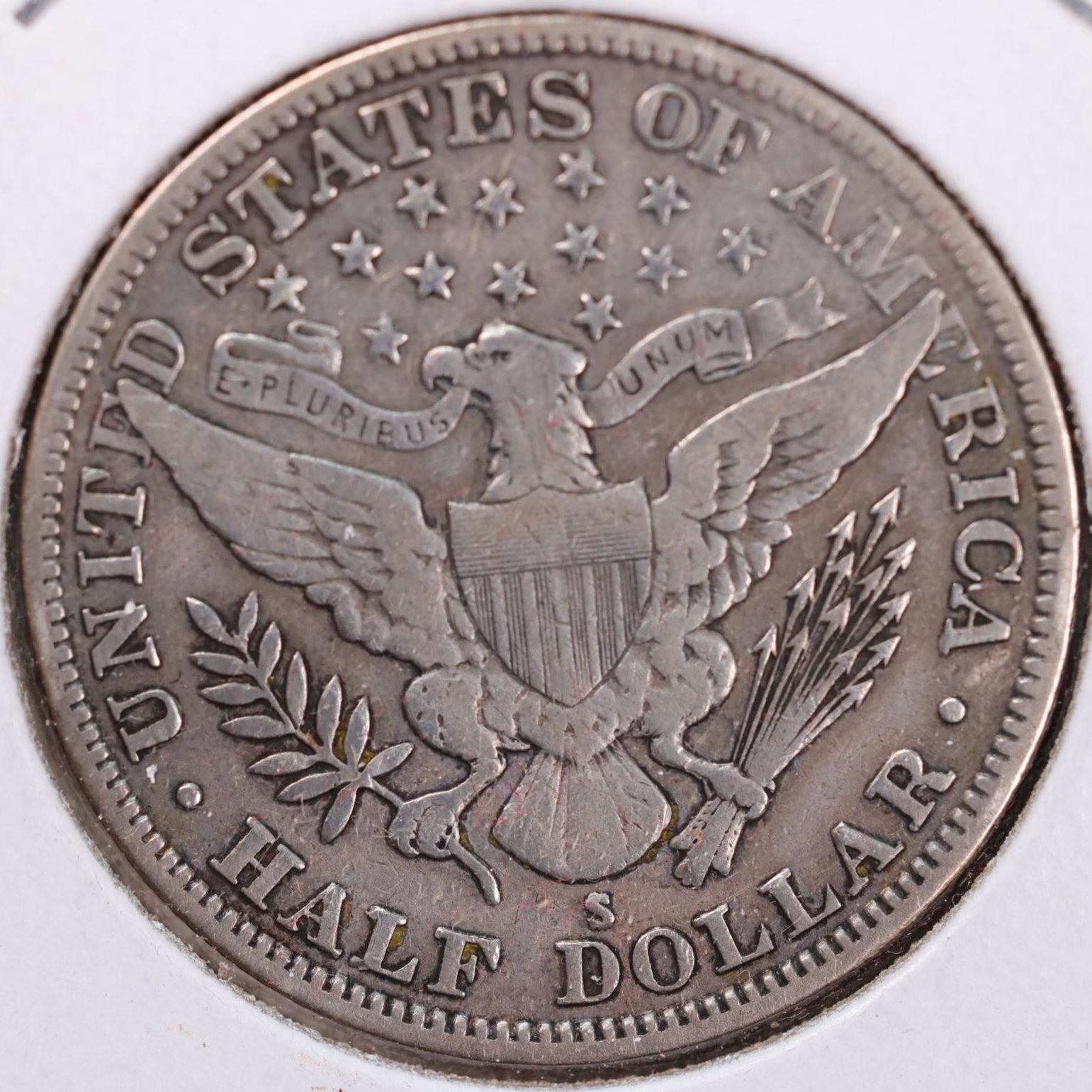 1915-S Barber Half Dollar, Fine+ Circulated Coin, Store #H915S04
