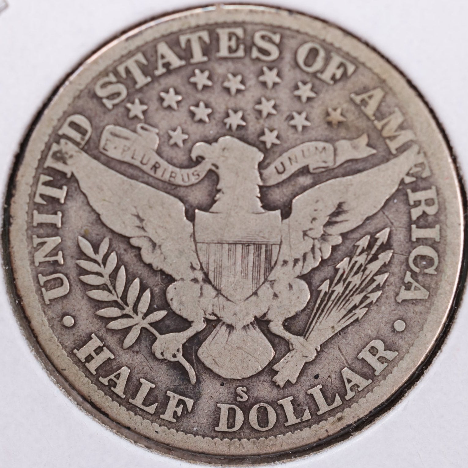 1915-S Barber Half Dollar, Very Good Circulated Coin, Store #HR1043