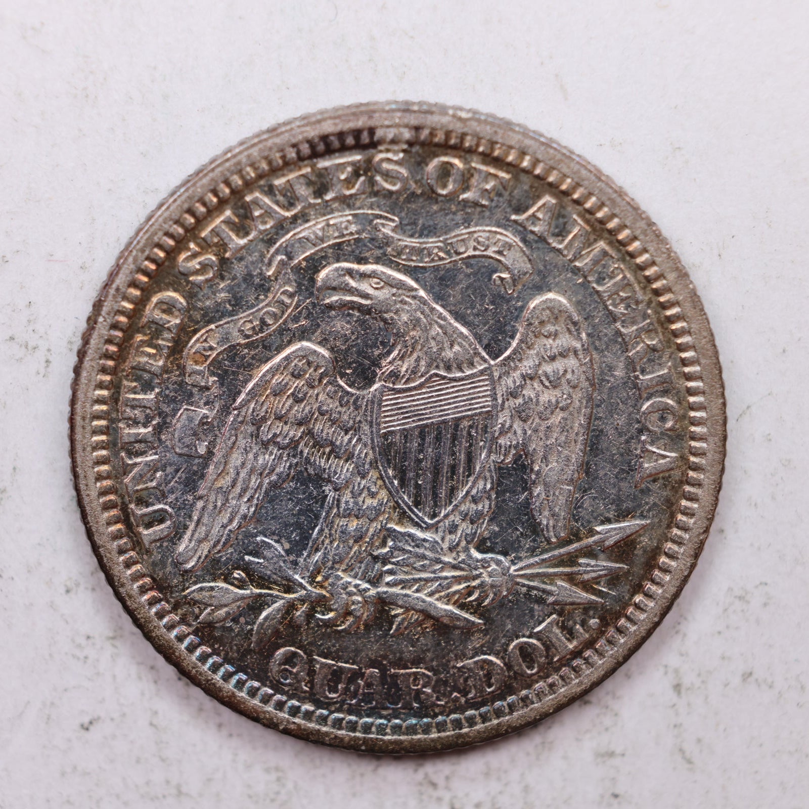 1869 Seated Liberty Quarter, About Uncirculated Collectible Coin, Store #QR1276.