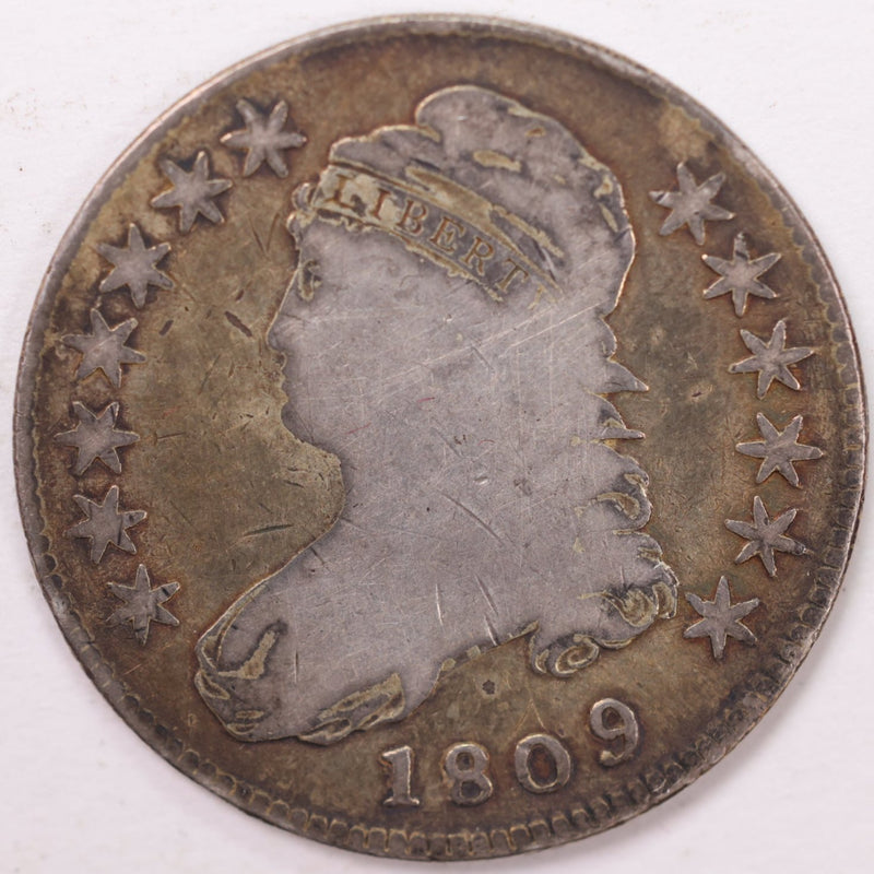 1809 Cap Bust Half Dollar, Good Circulated Coin, Store
