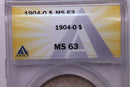 1904-O Morgan Silver Dollar., ANACS MS63., Affordable Collectible Coin Store Sale