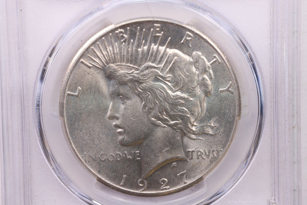 1927 Peace Silver Dollar., PCGS AU58., Affordable Collectible Coin Store Sale #18246