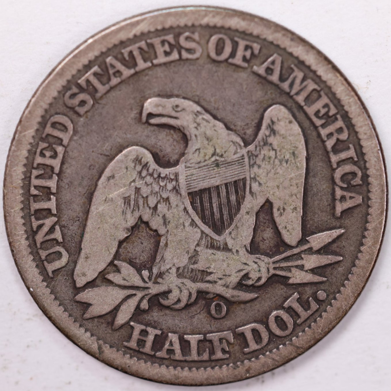 1855-O Liberty Seated Half Dollar, Very Good Circulated Coin, Store #HR0839 (H855O01)