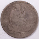 1857 Liberty Seated Half Dollar, Good Circulated Coin, Store