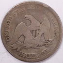 1857 Liberty Seated Half Dollar, Good Circulated Coin, Store