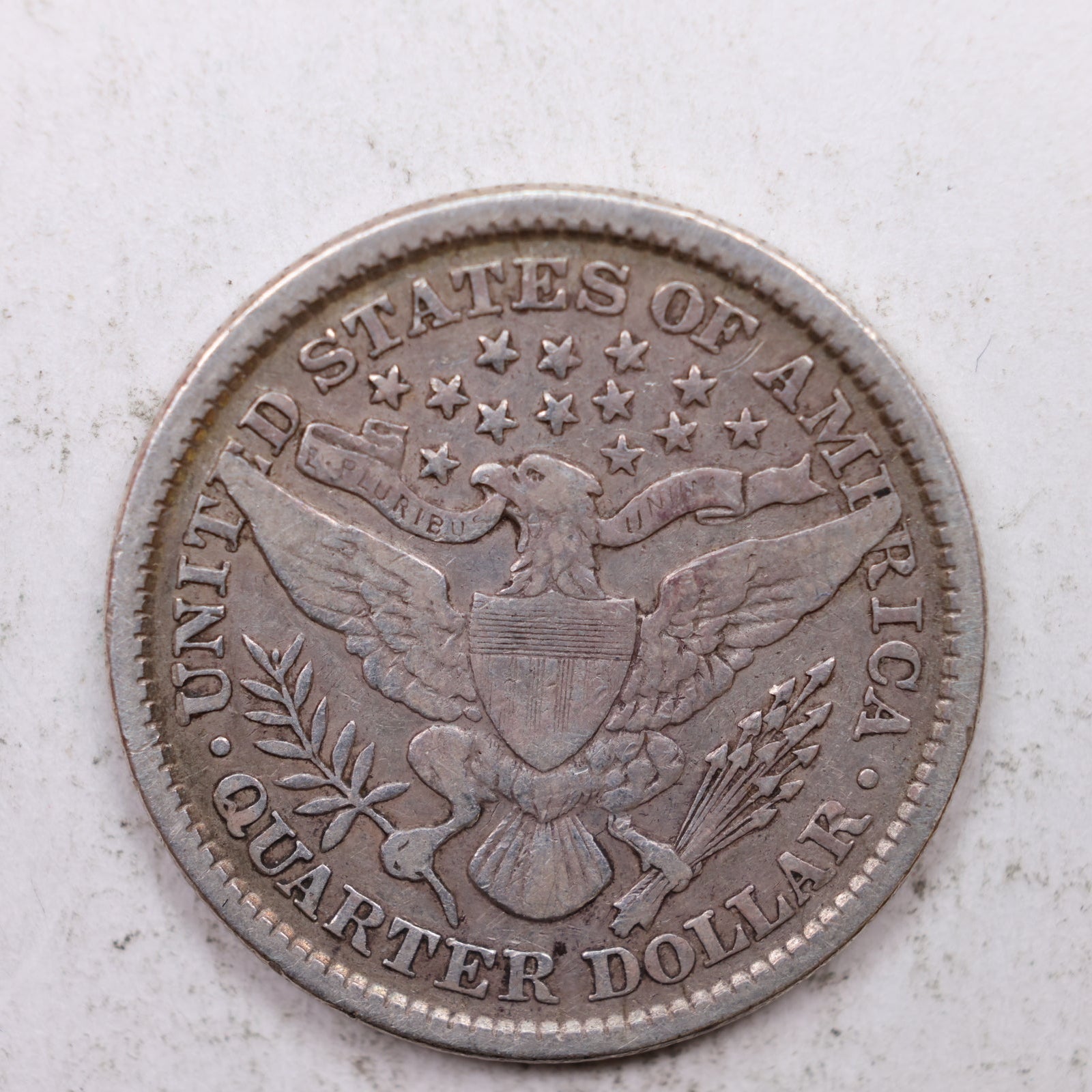 1897 Barber Silver Quarter, Fine Plus Circulated Collectible Coin, Store #QR1199.