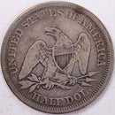 1858 Liberty Seated Half Dollar, Fine Circulated Coin, Store