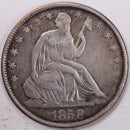 1858-O Liberty Seated Half Dollar, Extra Fine Circulated Coin, Store