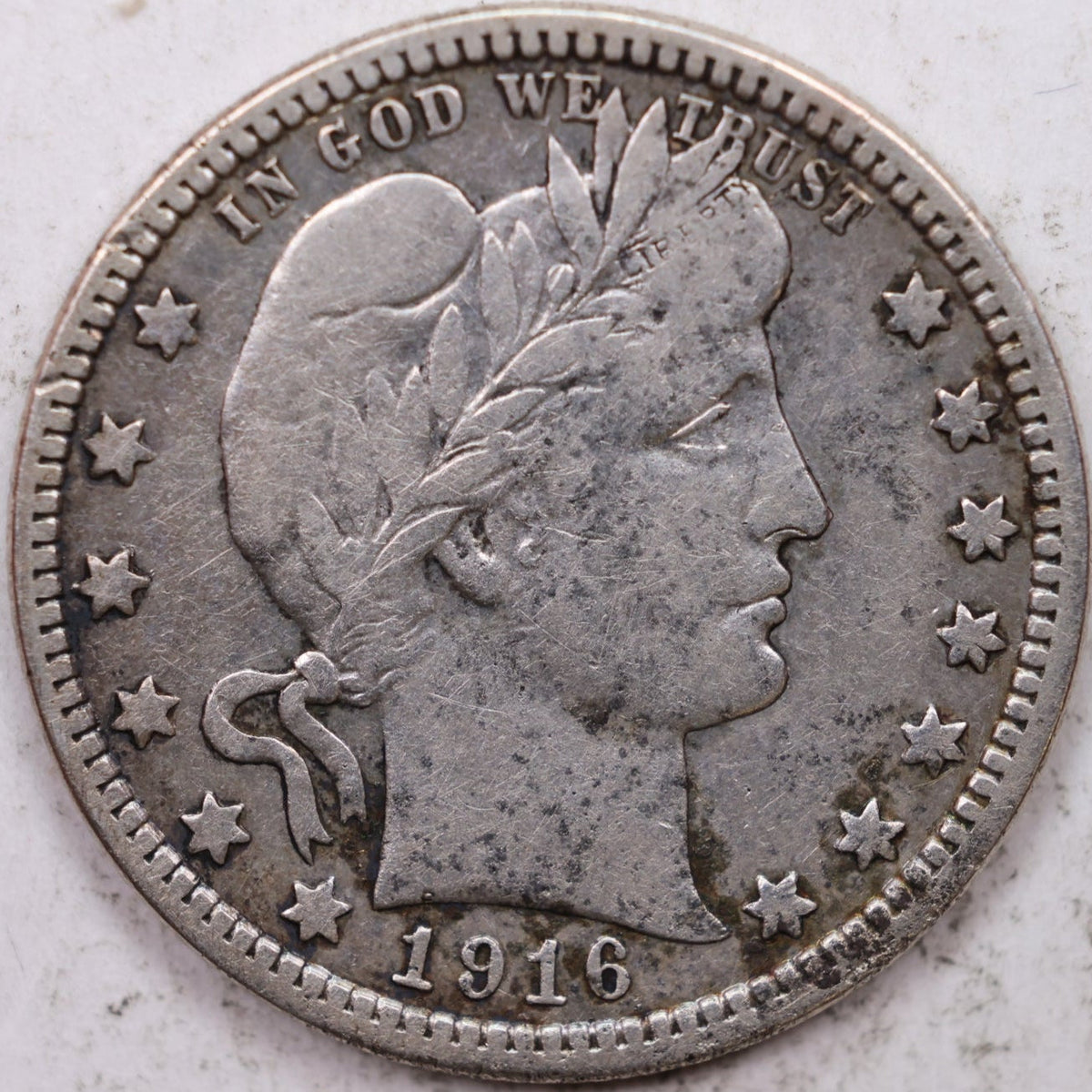1916-D Barber Quarter, Fine Circulated Coin, Store #QR1336.