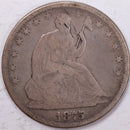 1875 Liberty Seated Half Dollar, Very Good Circulated Coin, Store
